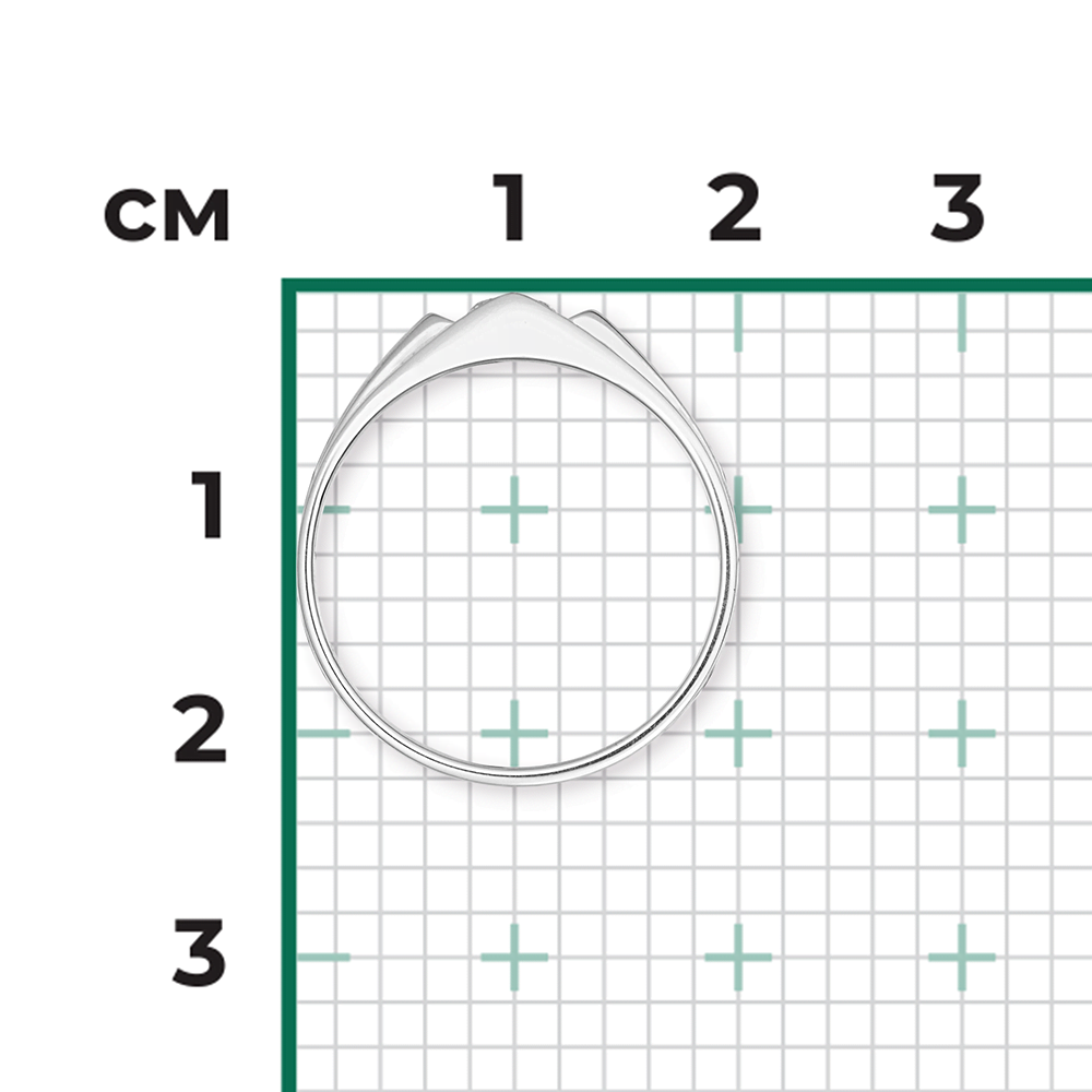 Кольцо из белого золота с фианитом 01-5075-00-401-1120