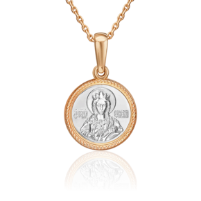 Иконка «Святая великомученица Екатерина» из комбинированного золота 03-1530-00-000-1111-01