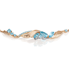Браслет «Стихия Воды» из комбинированного золота с топазами 05-0796-00-201-1111