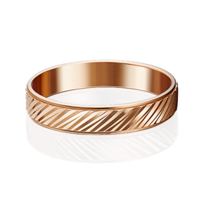 Обручальное кольцо из красного золота с алмазной гранью 01-5028-00-000-1110