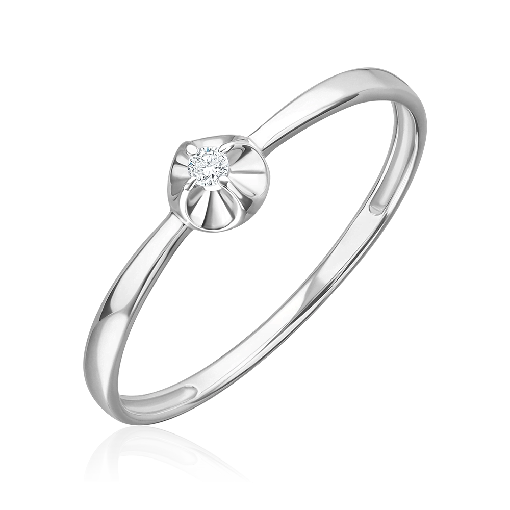 Помолвочное кольцо из белого золота с бриллиантом 01-5931-00-101-1120