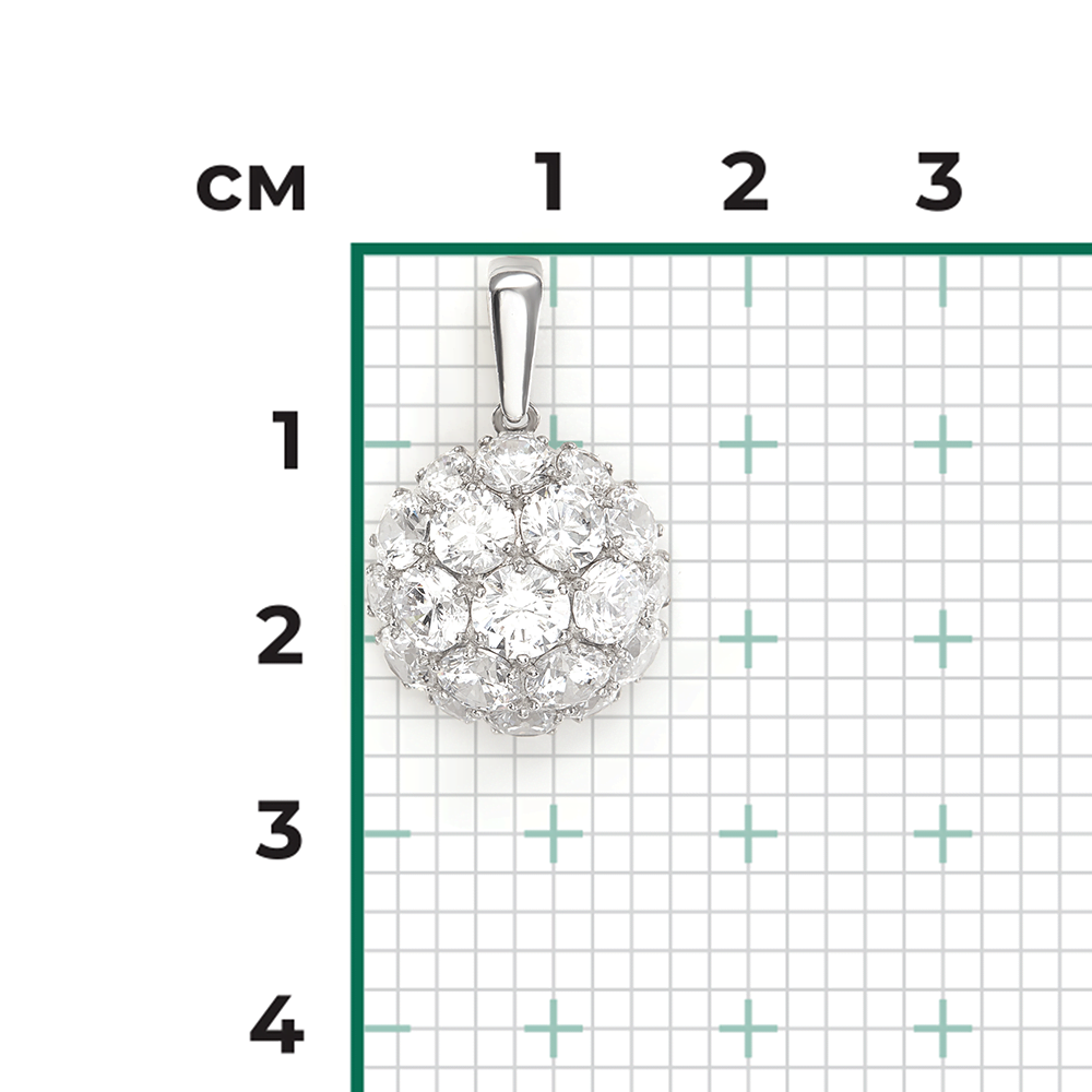 Подвеска из серебра с фианитами 03-2277-00-401-0200