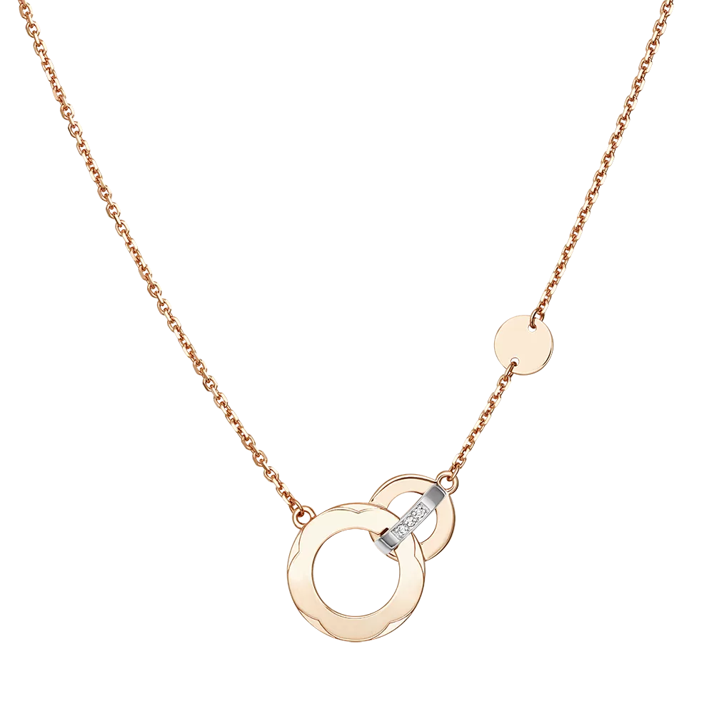 Колье из комбинированного золота с бриллиантами 07-0250-00-101-1111