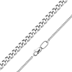 Цепь из белого золота с алмазной гранью (плетение «Панцирное») 21-0111-040-1120-17