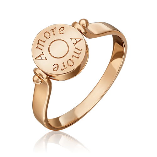 Кольцо из красного золота с фианитом 01-5418-00-401-1110