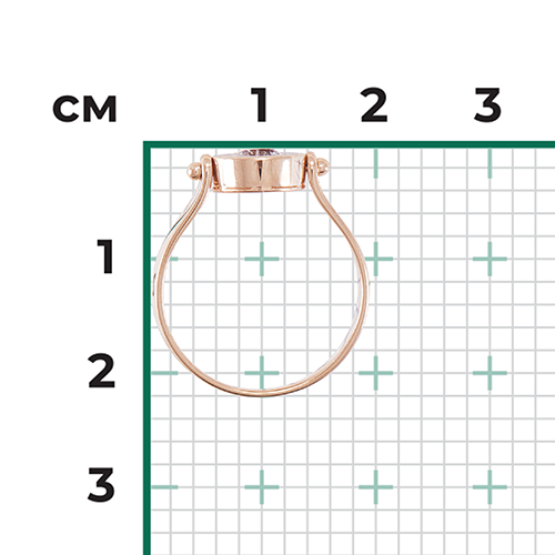Кольцо из красного золота с фианитом 01-5418-00-401-1110