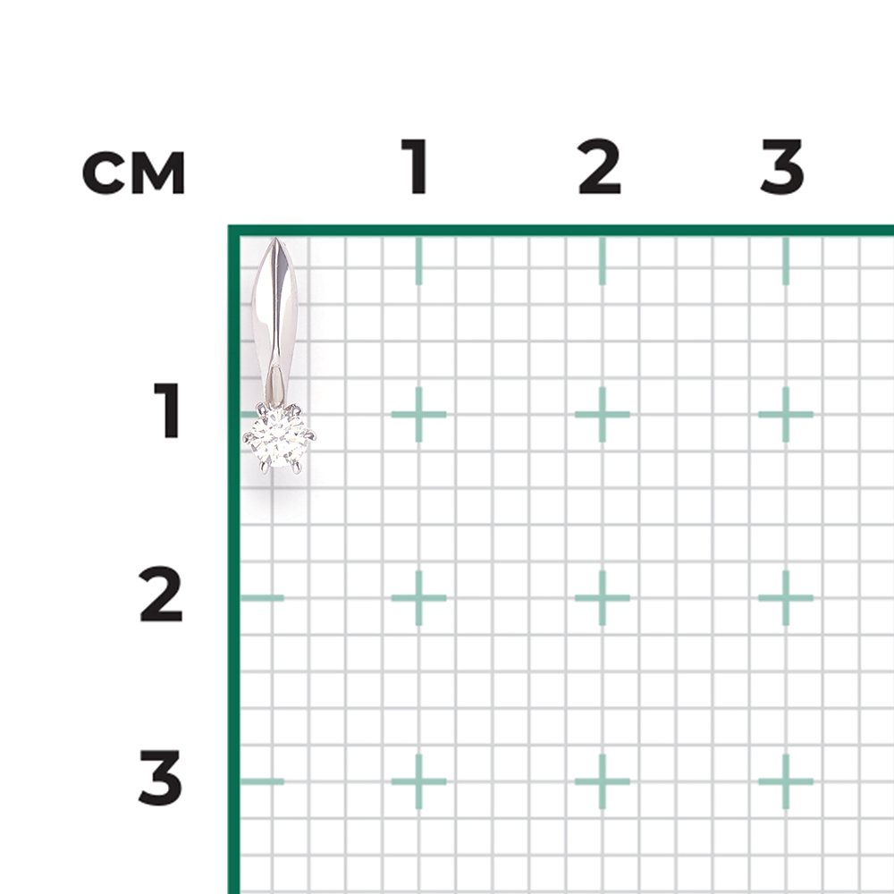 Подвеска из белого золота с бриллиантом 03-0139-00-101-1120-30