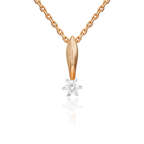 Подвеска из комбинированного золота с бриллиантом 03-0140-00-101-1111-30