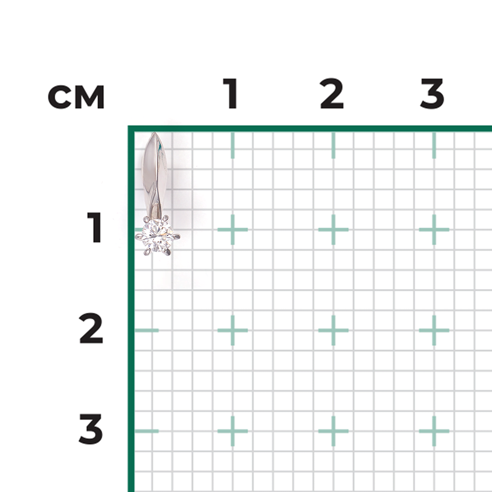 Подвеска из белого золота с бриллиантом 03-0141-00-101-1120-30