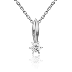 Подвеска из белого золота с бриллиантом 03-0143-00-101-1120-30