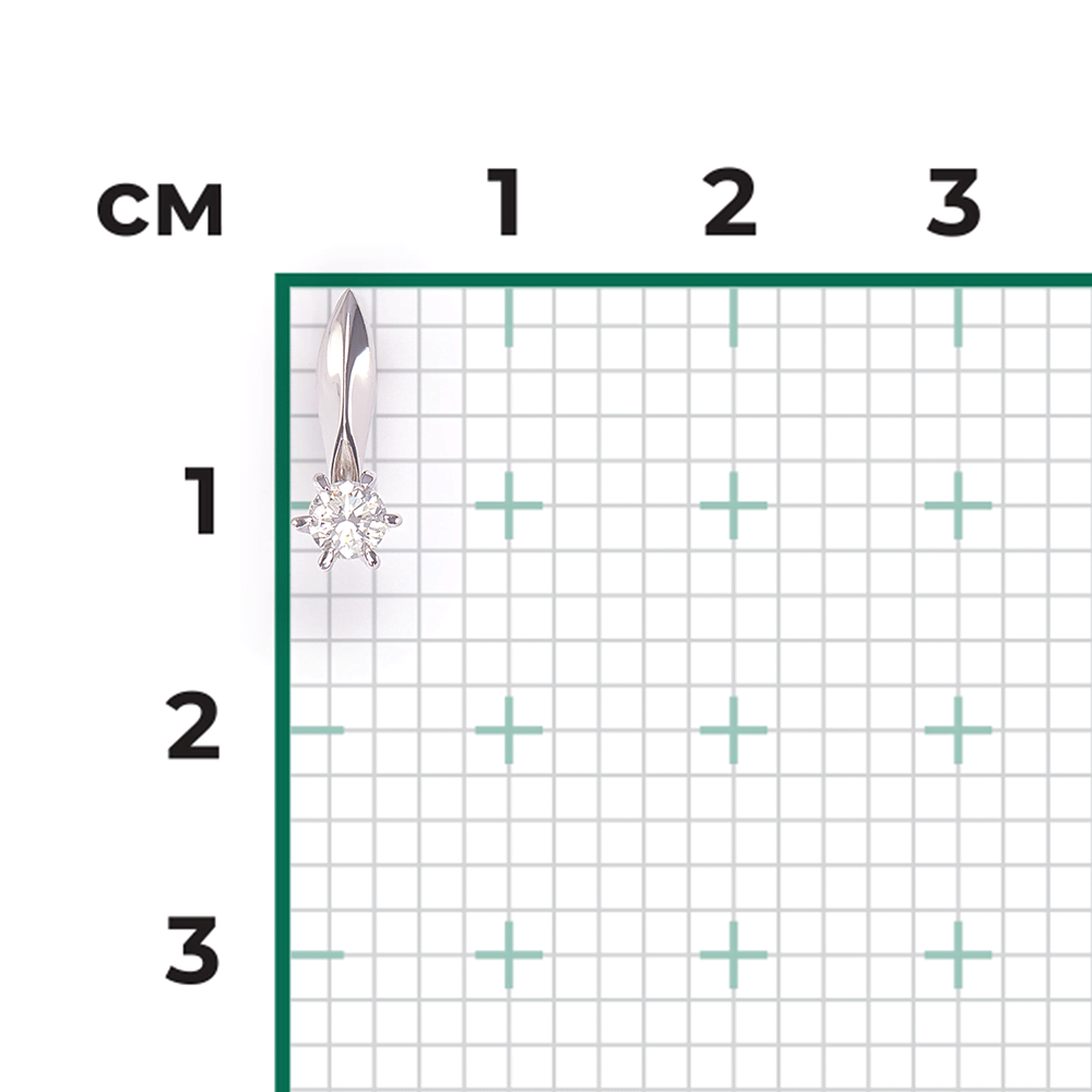 Подвеска из белого золота с бриллиантом 03-0143-00-101-1120-30