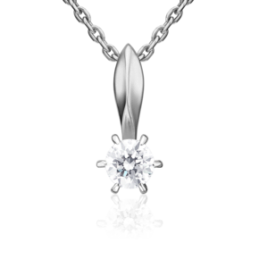 Подвеска из белого золота с бриллиантом 03-0153-00-101-1120-30