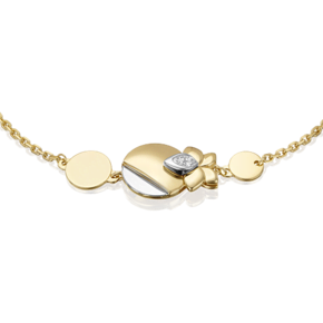 Браслет из комбинированного золота с бриллиантами 05-0739-00-101-1121