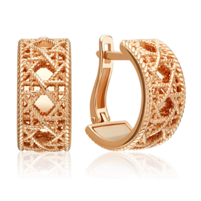 Серьги с английским замком из красного золота 02-5559-00-000-1110