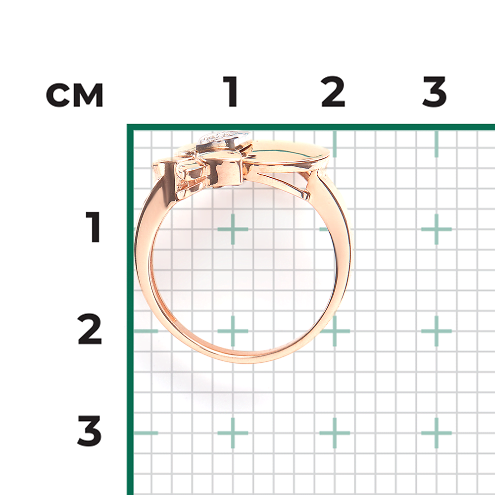 Кольцо из комбинированного золота с бриллиантами 01-5610-00-101-1111