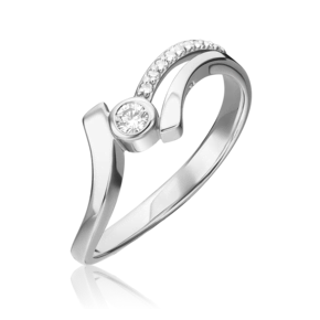 Кольцо из белого золота с бриллиантами 01-0754-00-101-1120-30