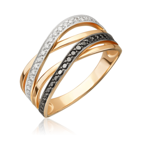 Кольцо из красного золота с бриллиантами 01-1360-00-108-1110-30