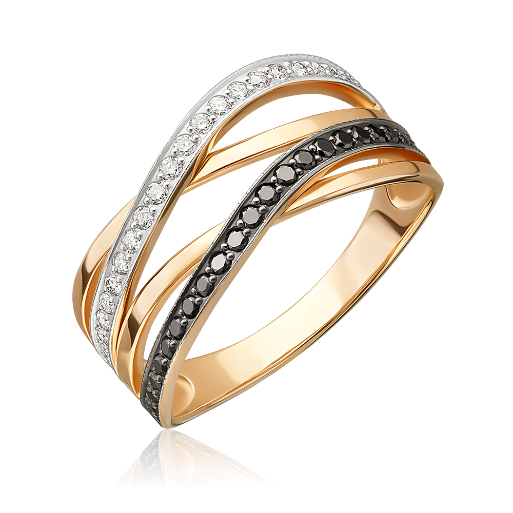 Кольцо из красного золота с бриллиантами 01-1360-00-108-1110-30