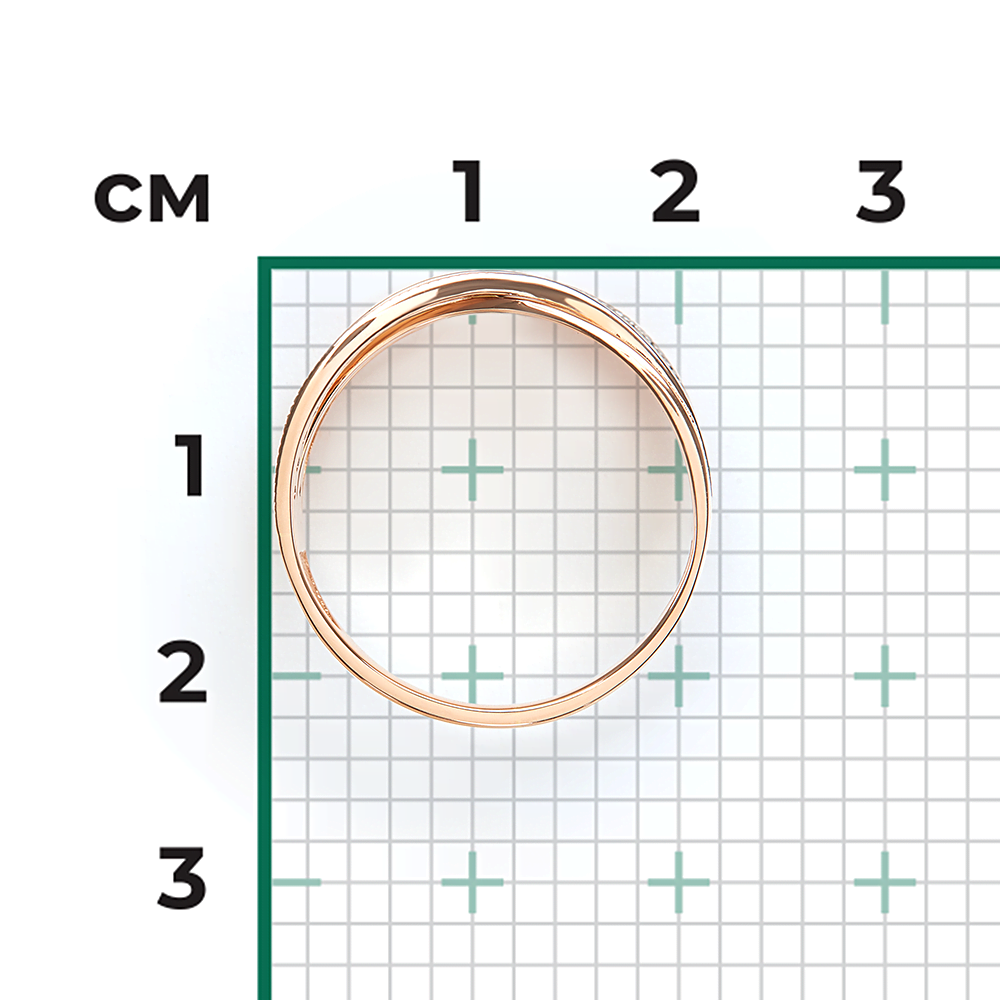 Кольцо из красного золота с бриллиантами 01-1360-00-108-1110-30