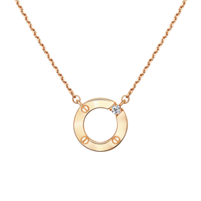 Колье из красного золота с фианитом 07-0270-00-401-1110