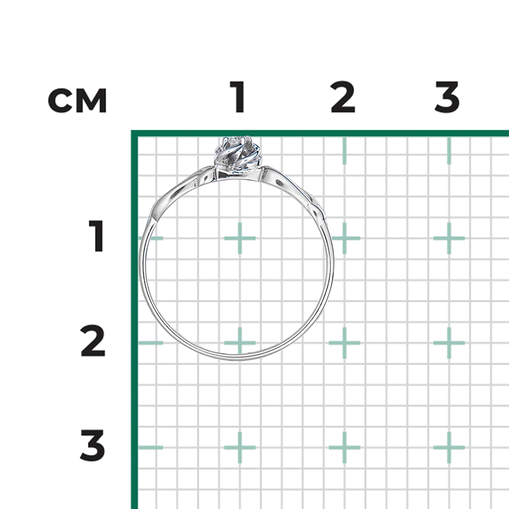 Кольцо из белого золота с бриллиантом 01-1537-00-101-1120-30