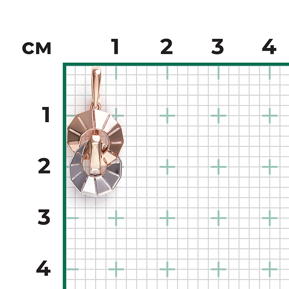 Подвеска из комбинированного золота 03-3541-00-000-1111