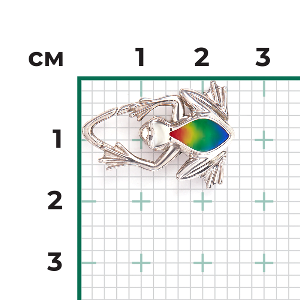 Соул «Лягушка» из серебра с эмалью 14-0015-00-000-0200