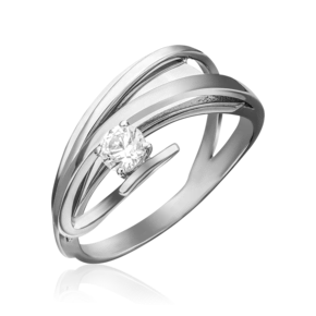 Кольцо из белого золота с фианитом 01-5266-00-401-1120