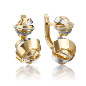 Серьги с английским замком из лимонного золота 02-4321-00-000-1130-48