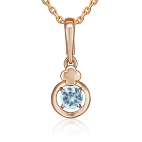 Подвеска из красного золота с топазом 03-3572-00-201-1110