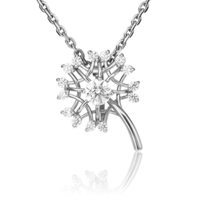 Подвеска «Одуванчик» из белого золота с фианитами 03-3112-00-401-1120