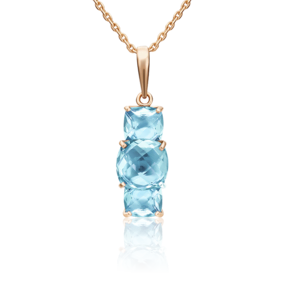 Подвеска из красного золота с топазами 03-3131-00-201-1110-46