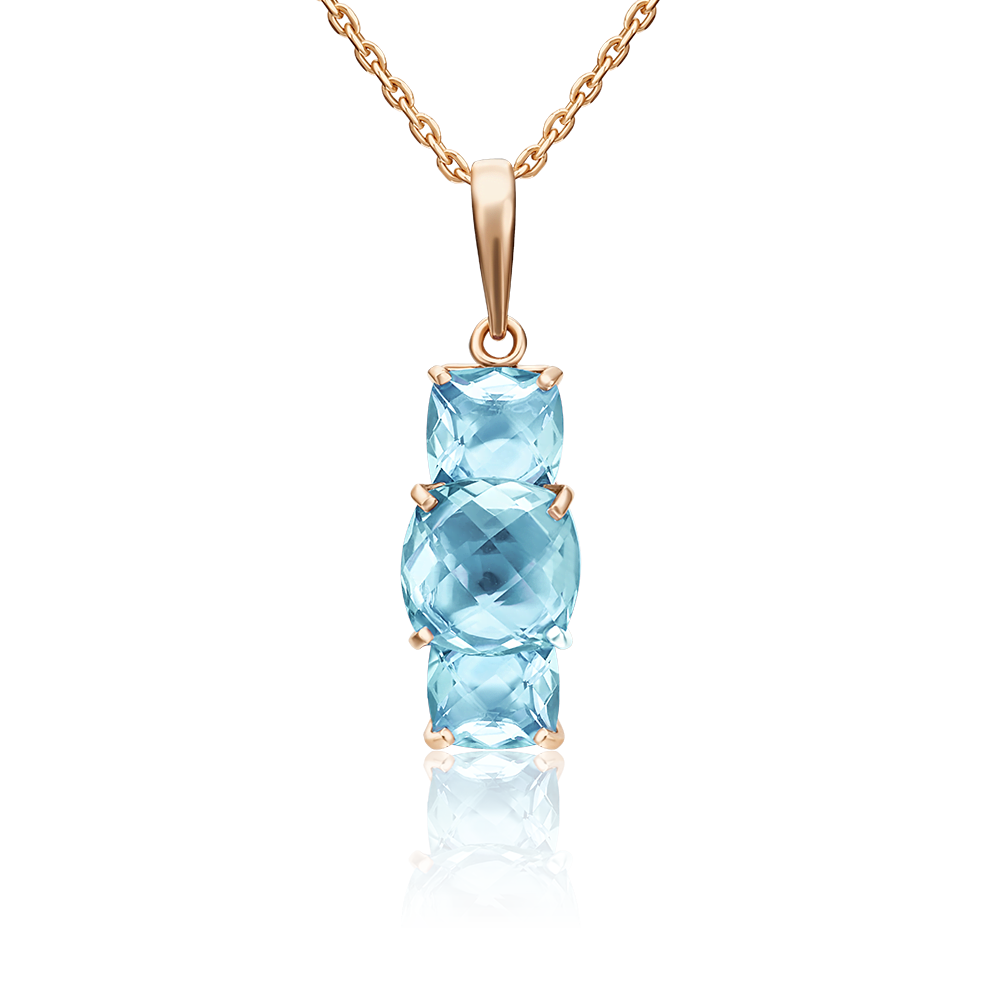 Подвеска из красного золота с топазами 03-3131-00-201-1110-46