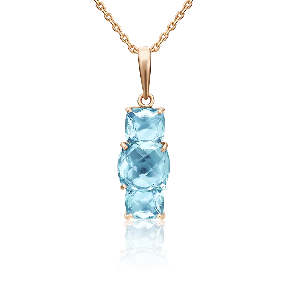 Подвеска из красного золота с топазами 03-3131-00-201-1110-46