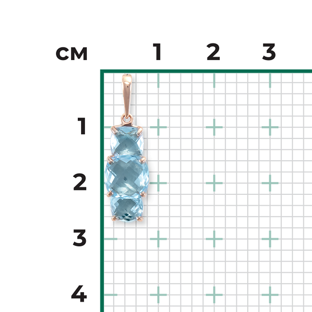 Подвеска из красного золота с топазами 03-3131-00-201-1110-46