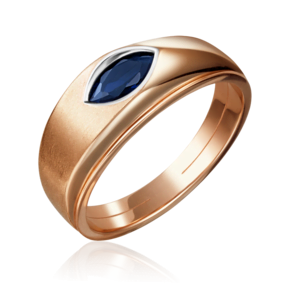 Кольцо из красного золота с сапфиром 01-5204-00-102-1110-30