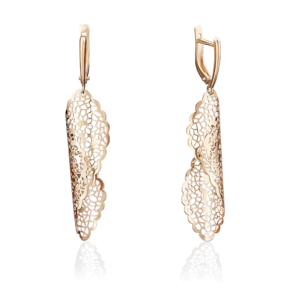 Серьги с английским замком из красного золота 02-3693-00-000-1110-48