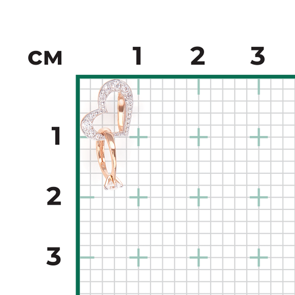 Подвеска «Выходи за меня!» из красного золота с фианитами 03-2511-00-401-1110-03