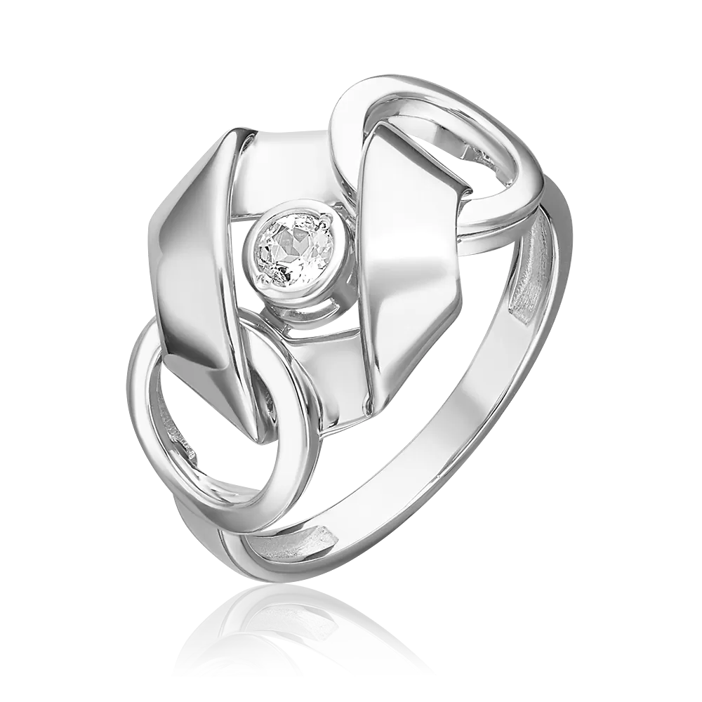 Кольцо из белого золота с натуральным топазом white 01-5616-00-201-1120