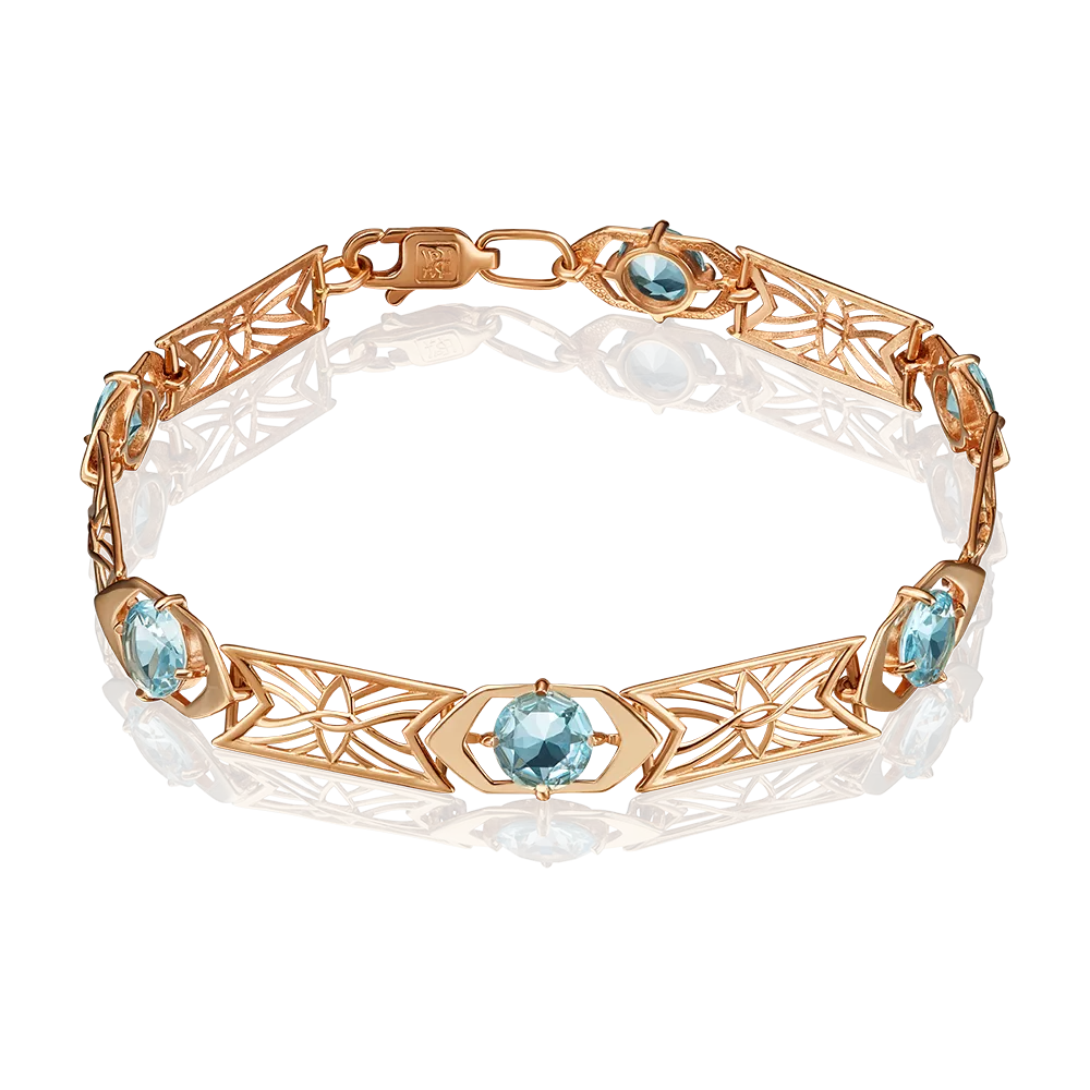 Браслет из красного золота с топазами 05-0535-00-201-1110-46