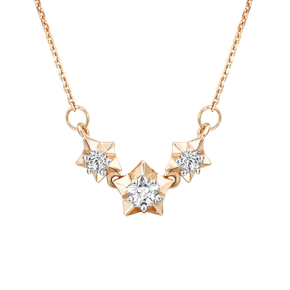 Колье из красного золота с фианитами 07-0181-00-501-1110-38