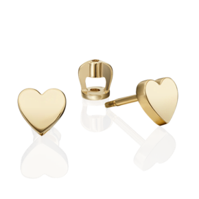 Серьги-пусеты «Сердца» из лимонного золота 02-4515-00-000-1130-02