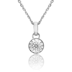 Подвеска из белого золота с бриллиантом