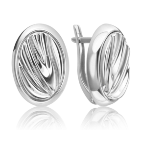 Серьги «Притяжение» с английским замком из серебра 02-4965-00-000-0200