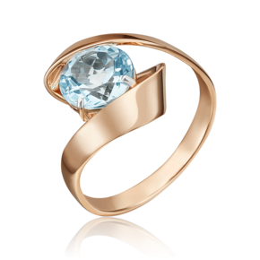 Кольцо из красного золота с топазом 01-5430-00-201-1110