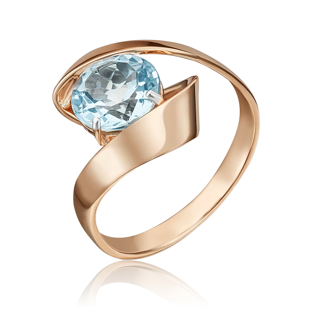 Кольцо из красного золота с топазом 01-5430-00-201-1110