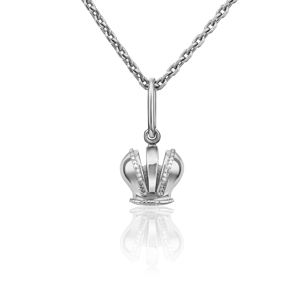 Подвеска «Корона» из белого золота 03-3041-00-000-1120-02