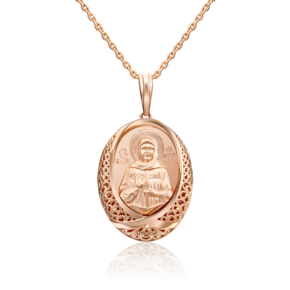 Иконка «Матрона Московская» из красного золота 03-2966-00-000-1110-42