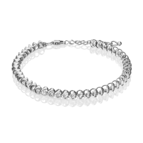 Браслет из белого золота с фианитами