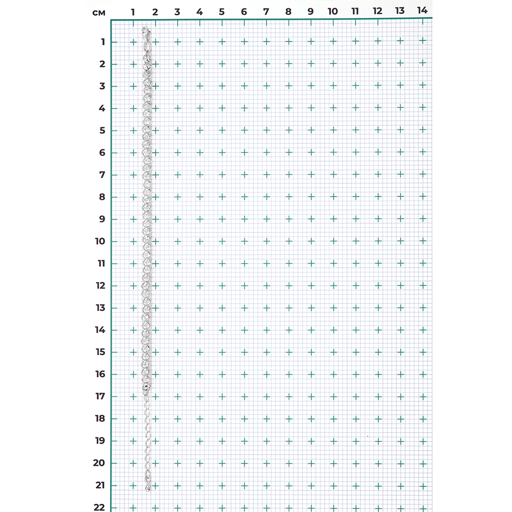 Браслет из белого золота с фианитами 05-0628-00-501-1120-38